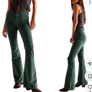 Free People x We The Free Green Corduroy Jeans